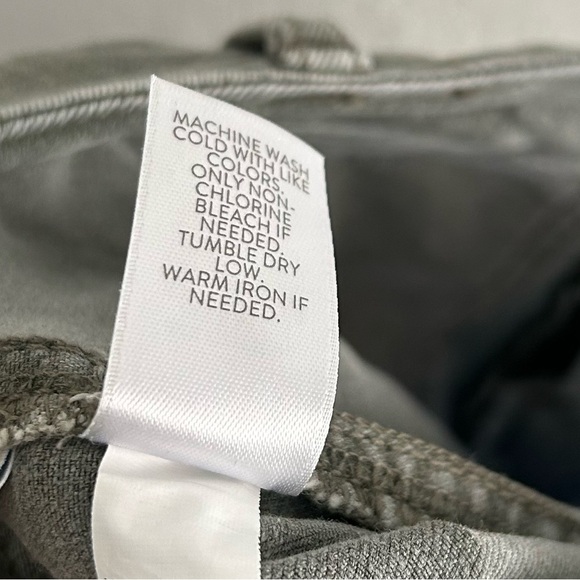 J. Jill High Rise Straight Leg Utility Jeans in Olive Green Size 16 Petite - Picture 5 of 5